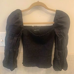 Black Reformation Linen Top
